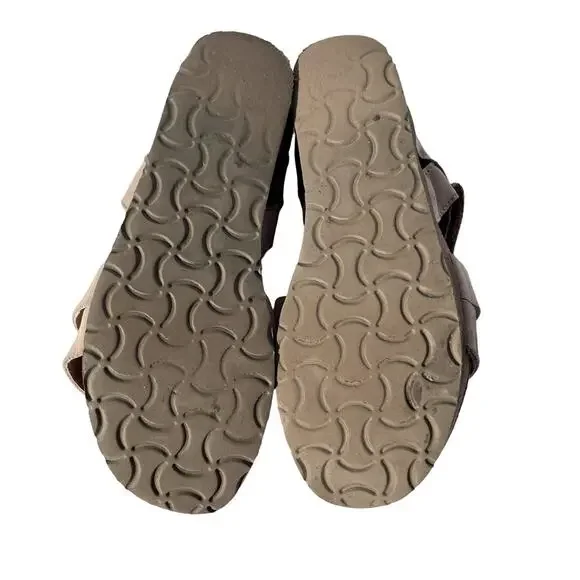 Naot Kayla Sandals Tan Suede Leather Cork Footbed Womens Size 7 / 37 - Picture 7 of 9